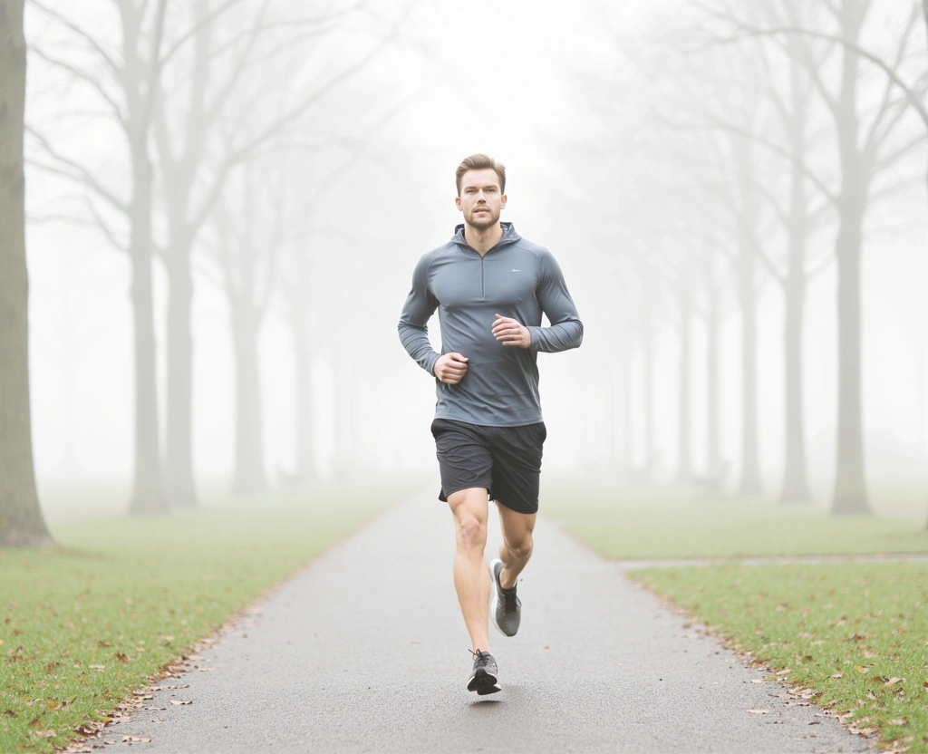 Active lifestyle morning jog